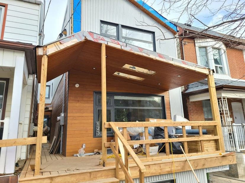 Maibec Soffit and Corrugated Siding Installation for DRM Development