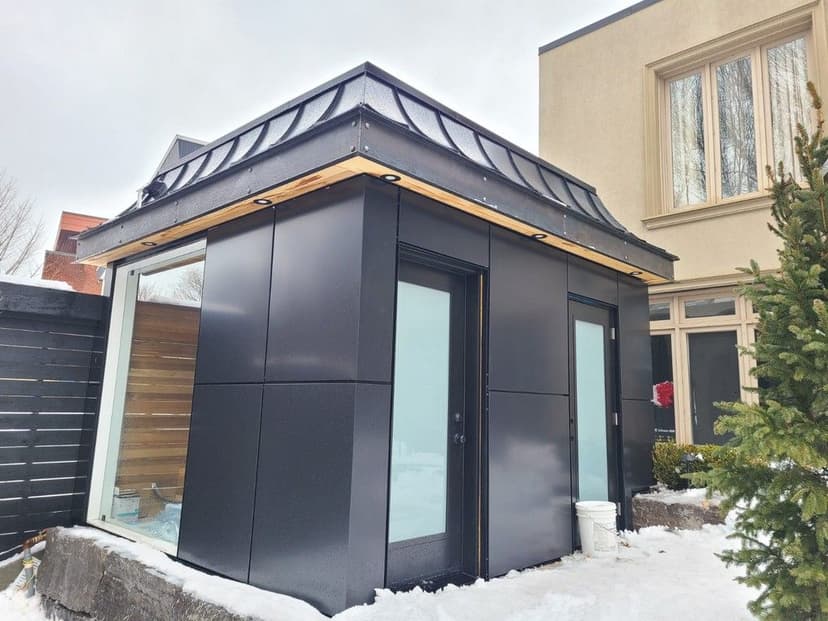 Standing Seam Roof an ACM Panel Wall Installation for Vaughan Landscaping