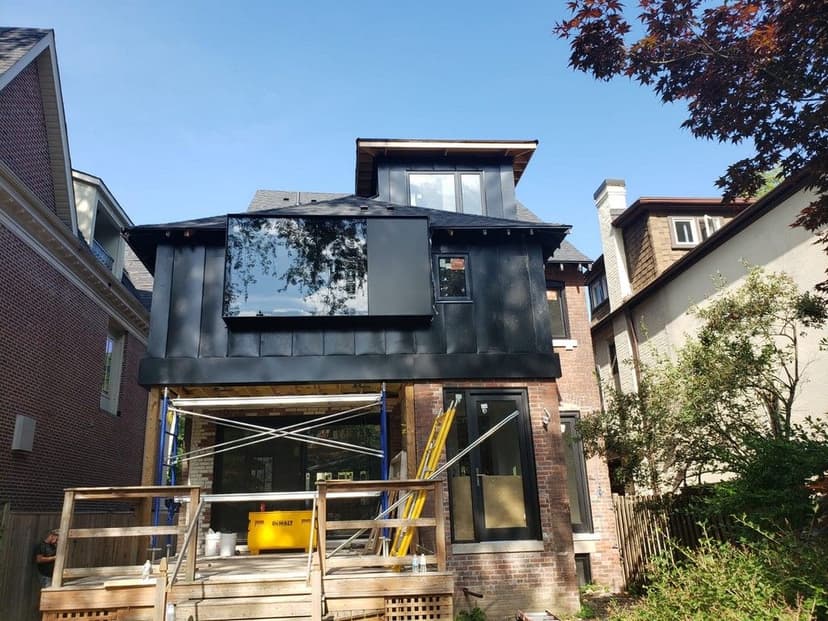 Standing Seam Wall and 22 Gauge Box Detail Fascia