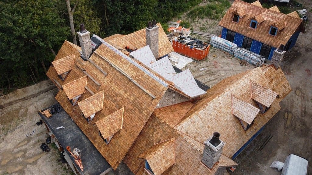 18_ Tapersawn Cedar Roof Installation in Whitby