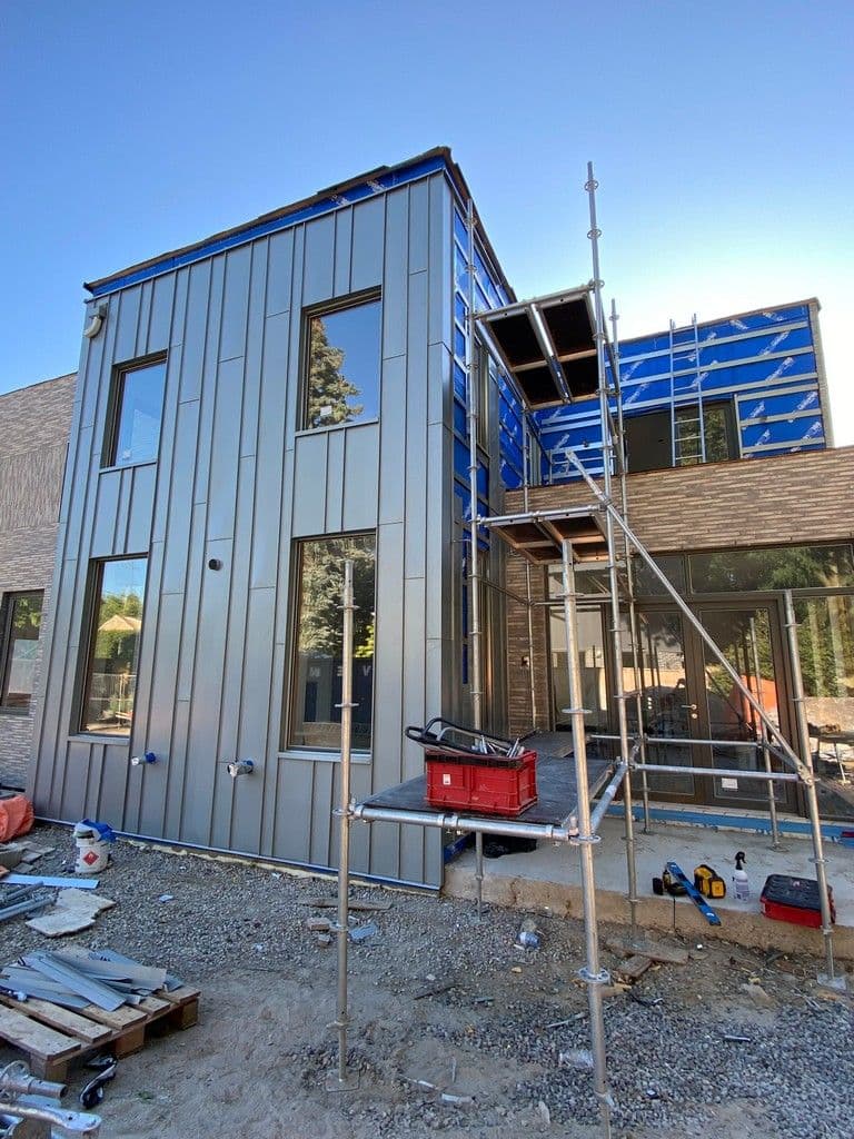 Sixteen Degree Studio Architecture & Arceo Design Build -- Rheinzink Zinc Custom Standing Seam Installation