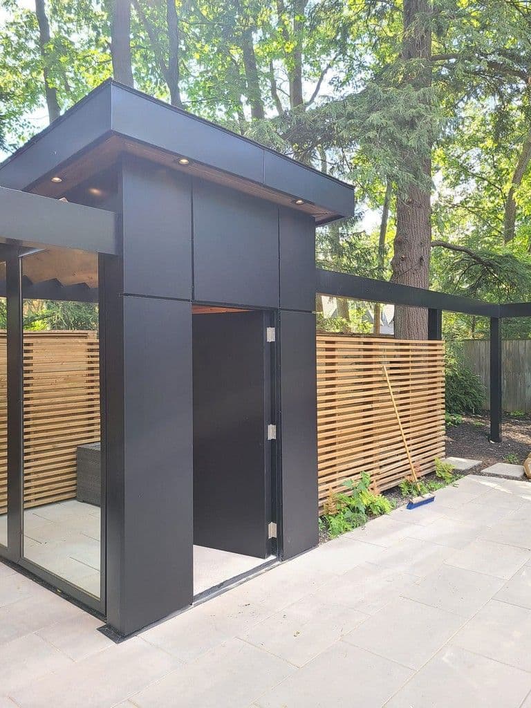 Custom ACM Panel, Steel Fascia and Wood Soffit For Couture Lanscaping in Oakville