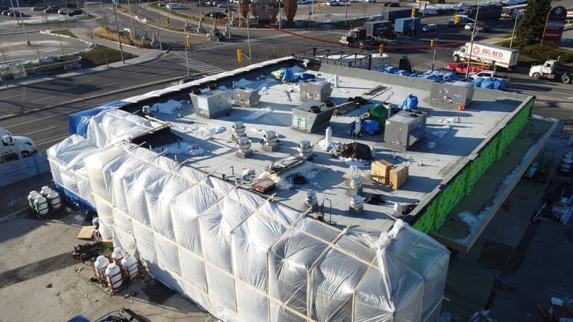 Earls Sherway commercial roof installation/replacement