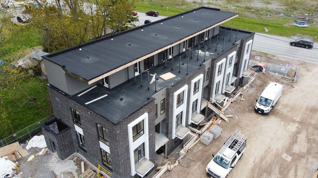 M5V Developments -- Niagara Town Home Project -- Soprema Flat Roof Installation