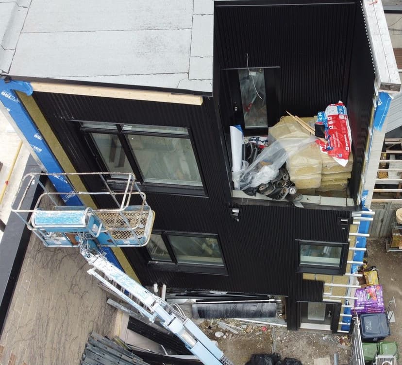 VP160, Roxul and Corrugated Siding Installation