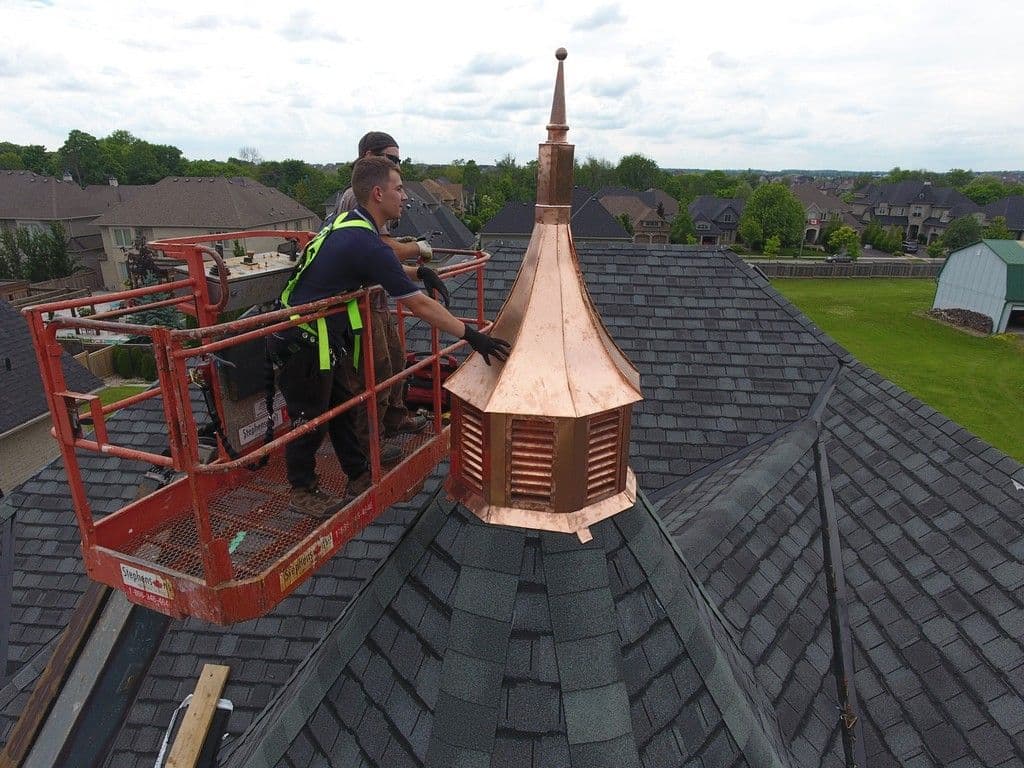 Copper Cupola Installation in Whitby